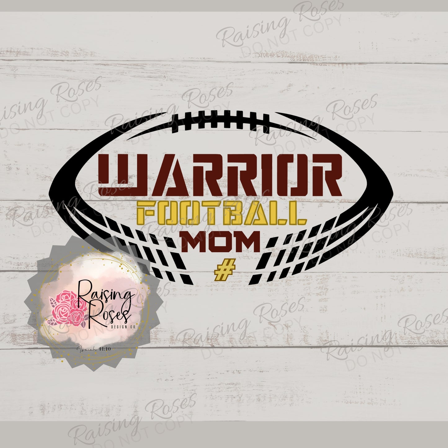 Westerville Warriors Football Mom DESIGN TRANSFER